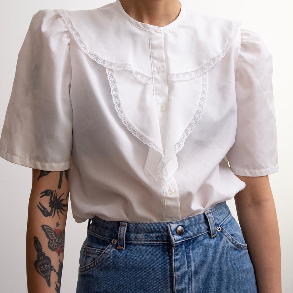 *sold* 70s Vintage Puff Sleeve Blouse